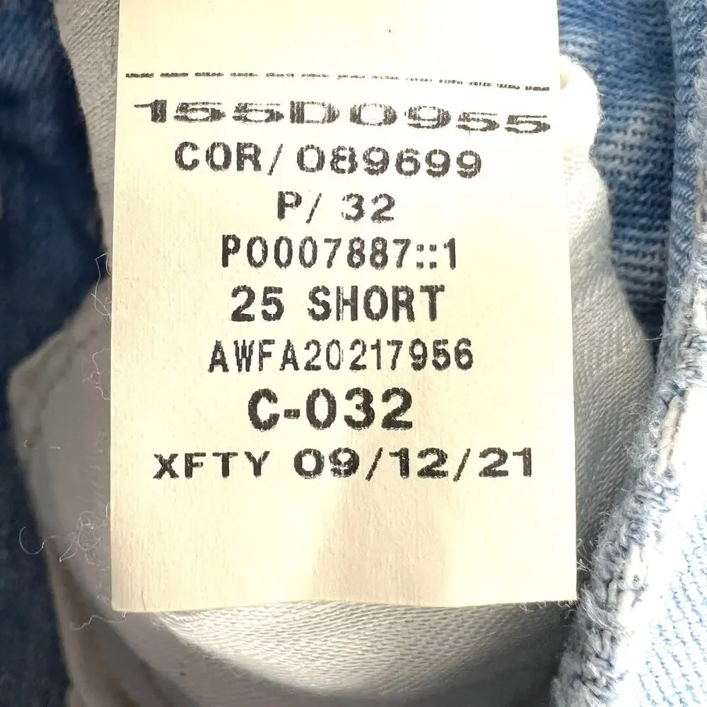 Abercrombie & Fitch The Dad High Rise Asymmetrical Button Fly Jeans Sz 25 Short